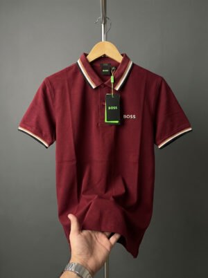 BOSS PK Cotton Polo Shirt 100% Original Export Lot: 05 - Code: 1011